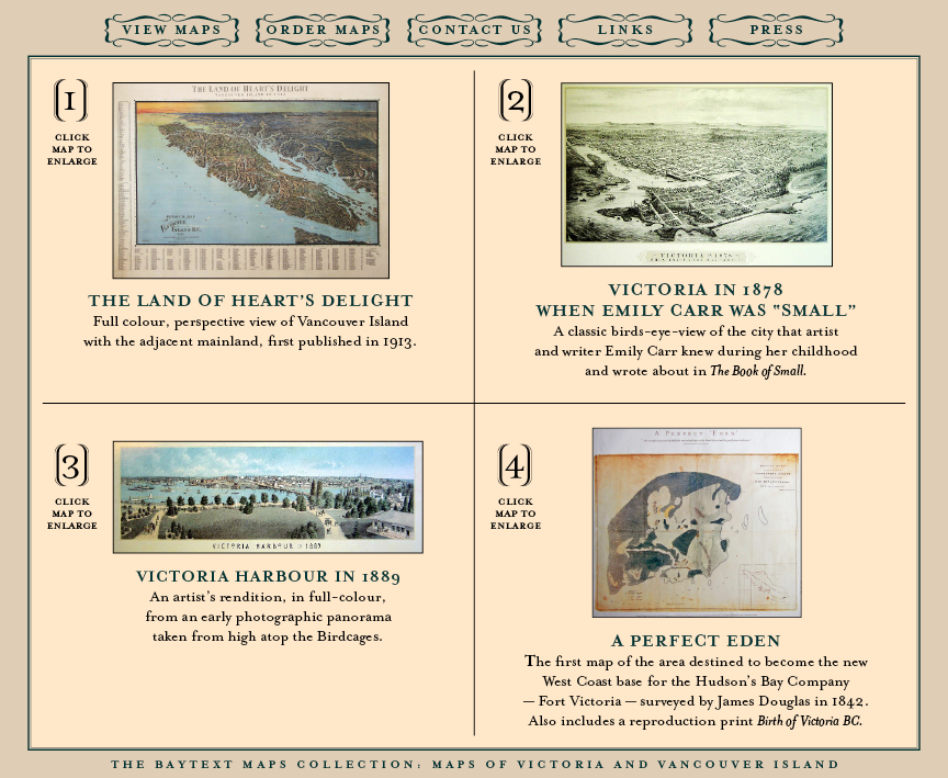 Maps of Vancouver Island for sale